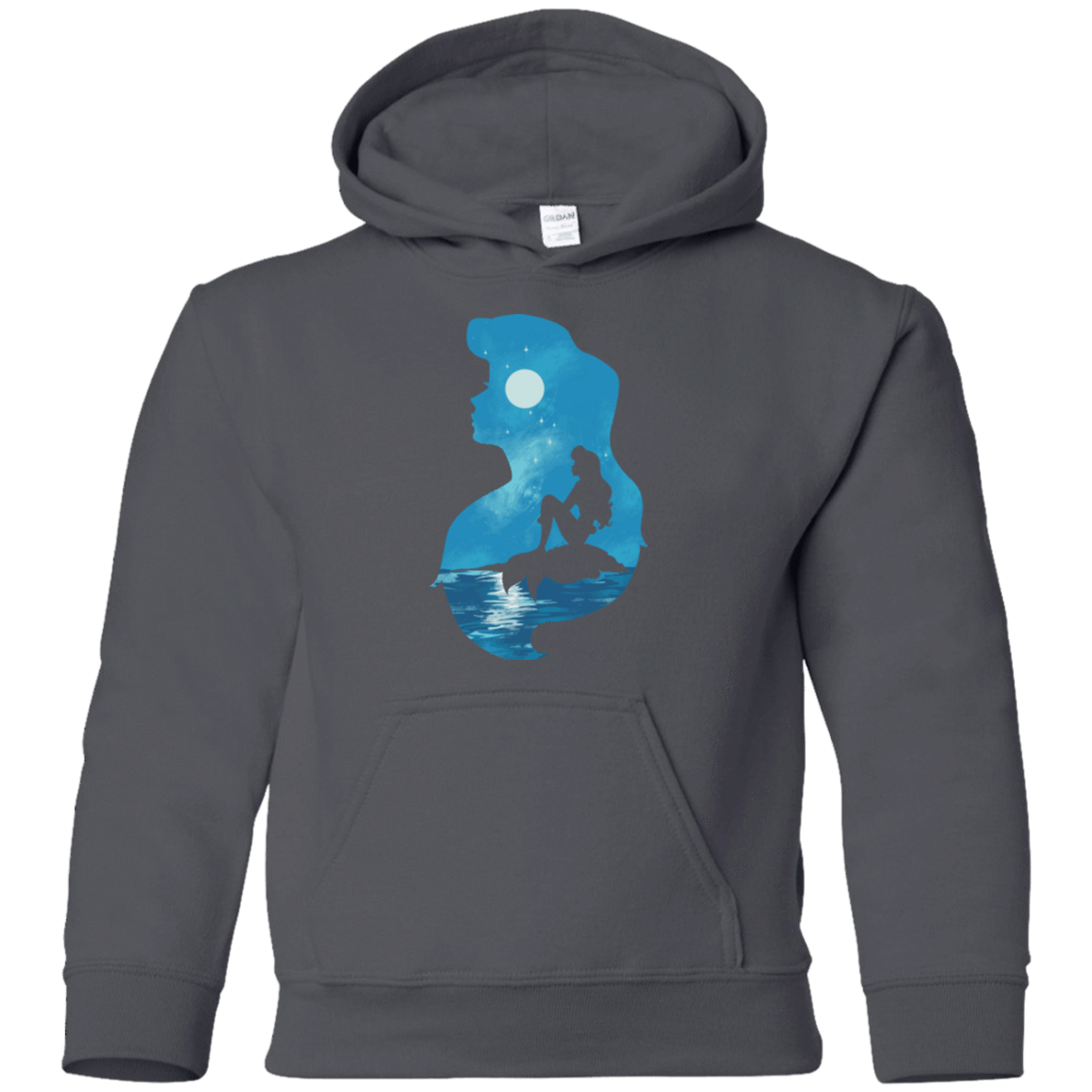 Sweatshirts Charcoal / YS Mermaid Portrait Youth Hoodie