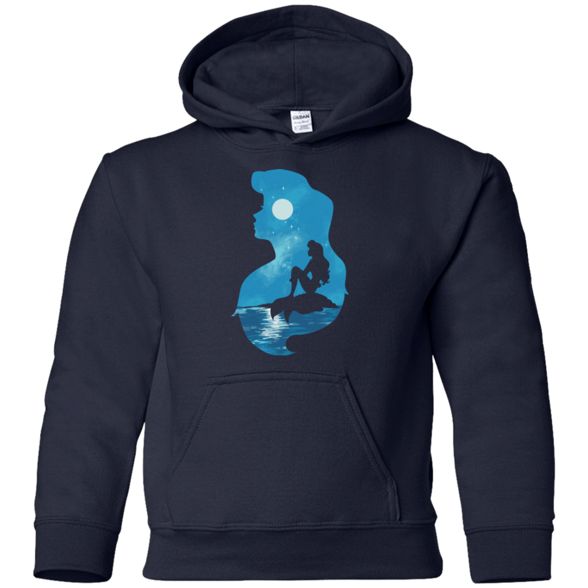 Sweatshirts Navy / YS Mermaid Portrait Youth Hoodie