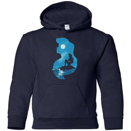 Sweatshirts Navy / YS Mermaid Portrait Youth Hoodie