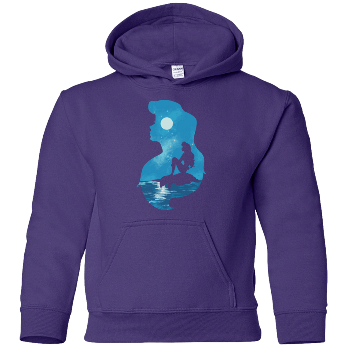 Sweatshirts Purple / YS Mermaid Portrait Youth Hoodie