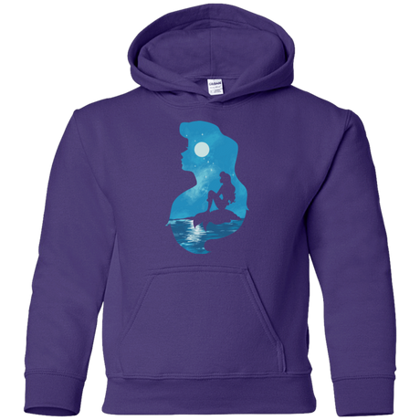 Sweatshirts Purple / YS Mermaid Portrait Youth Hoodie