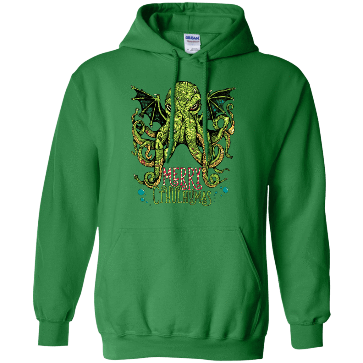 Sweatshirts Irish Green / Small Merry Cthulhumas Pullover Hoodie