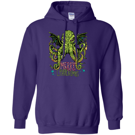 Sweatshirts Purple / Small Merry Cthulhumas Pullover Hoodie
