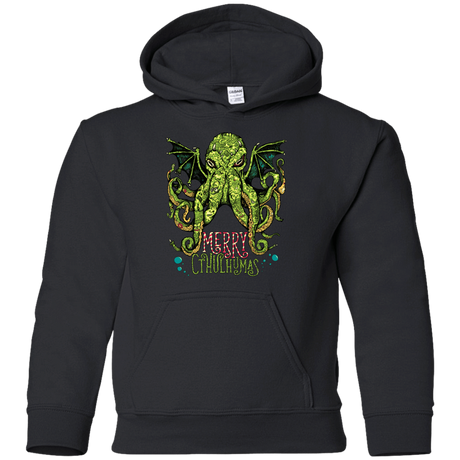 Sweatshirts Black / YS Merry Cthulhumas Youth Hoodie