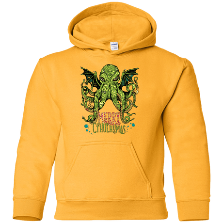 Sweatshirts Gold / YS Merry Cthulhumas Youth Hoodie