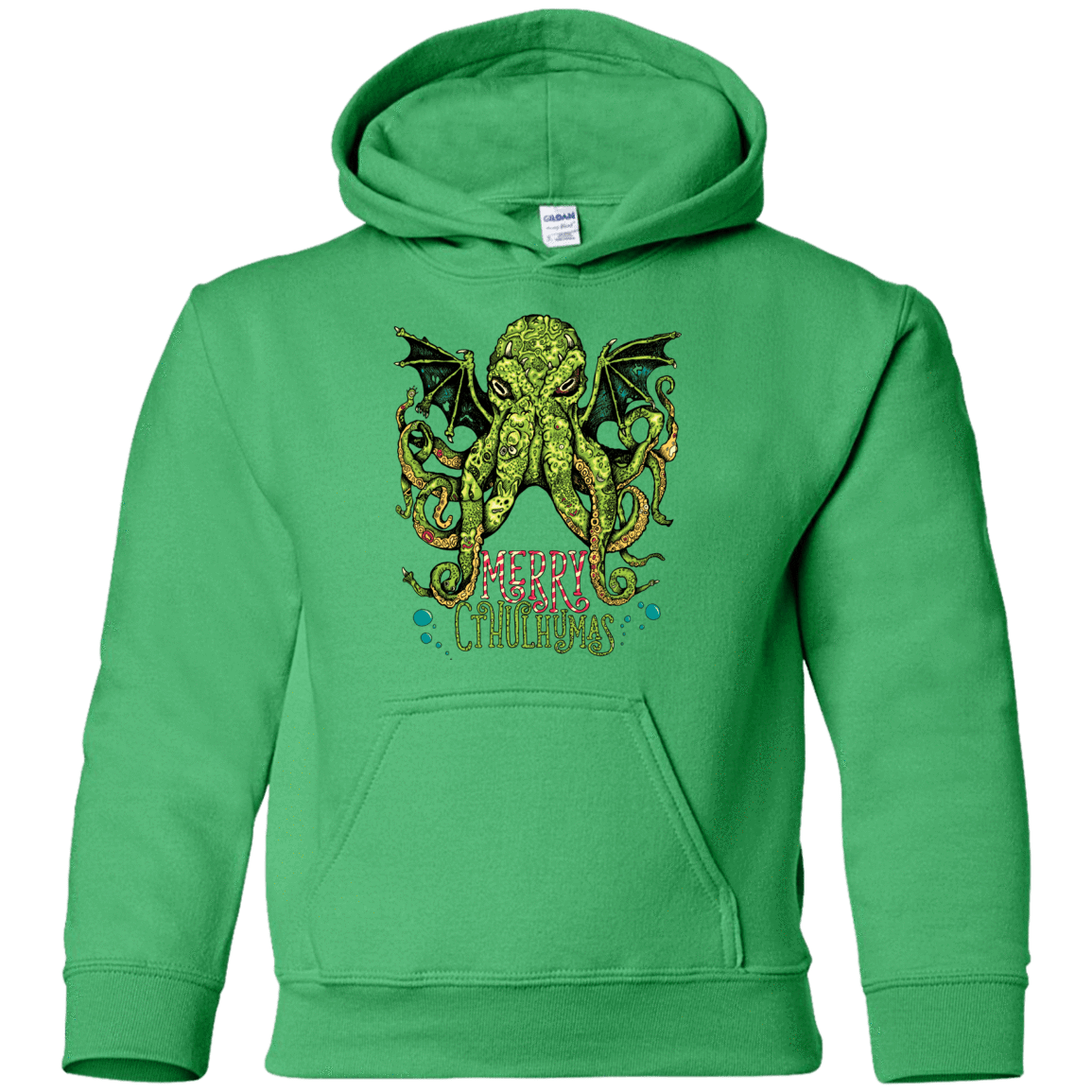 Sweatshirts Irish Green / YS Merry Cthulhumas Youth Hoodie