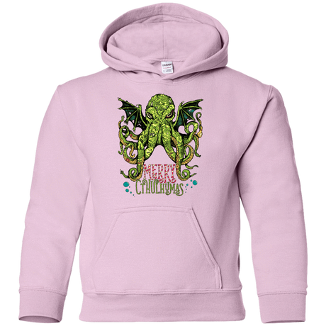 Sweatshirts Light Pink / YS Merry Cthulhumas Youth Hoodie