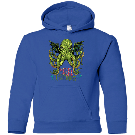 Sweatshirts Royal / YS Merry Cthulhumas Youth Hoodie