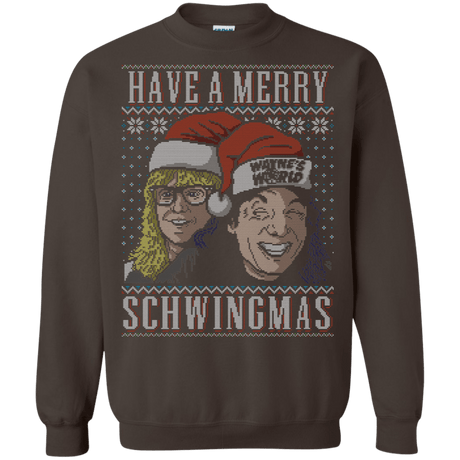 Sweatshirts Dark Chocolate / S Merry Schwingmas Crewneck Sweatshirt