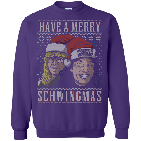Sweatshirts Purple / S Merry Schwingmas Crewneck Sweatshirt