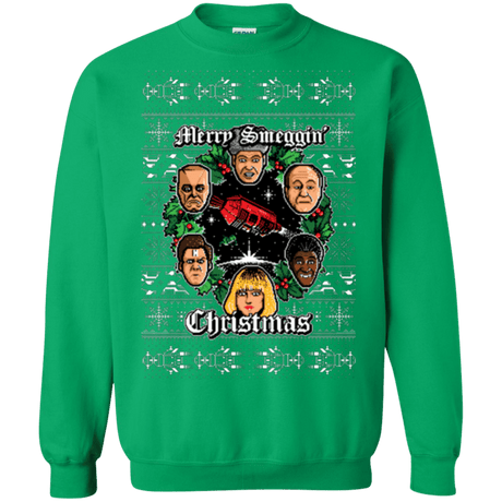 Sweatshirts Irish Green / Small Merry Smeggin Christmas Crewneck Sweatshirt