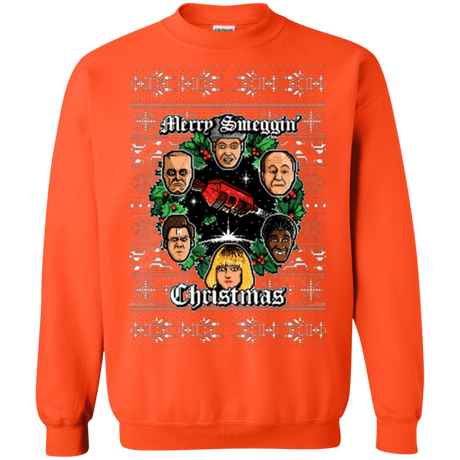 Sweatshirts Orange / Small Merry Smeggin Christmas Crewneck Sweatshirt
