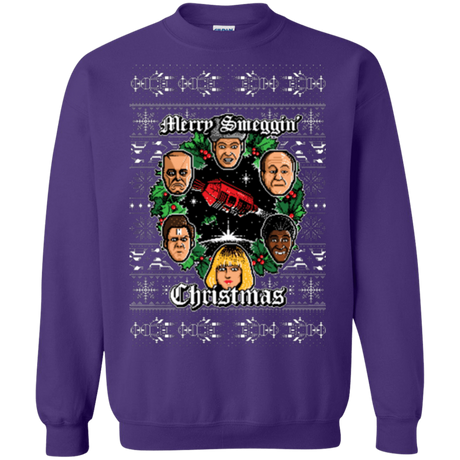 Sweatshirts Purple / Small Merry Smeggin Christmas Crewneck Sweatshirt