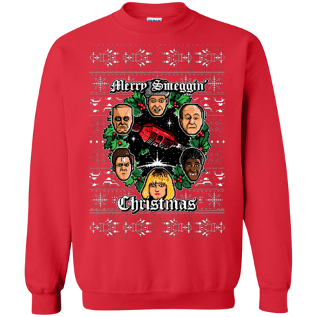 Sweatshirts Red / Small Merry Smeggin Christmas Crewneck Sweatshirt