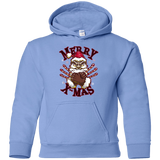 Sweatshirts Carolina Blue / YS Merry X-Mas Youth Hoodie
