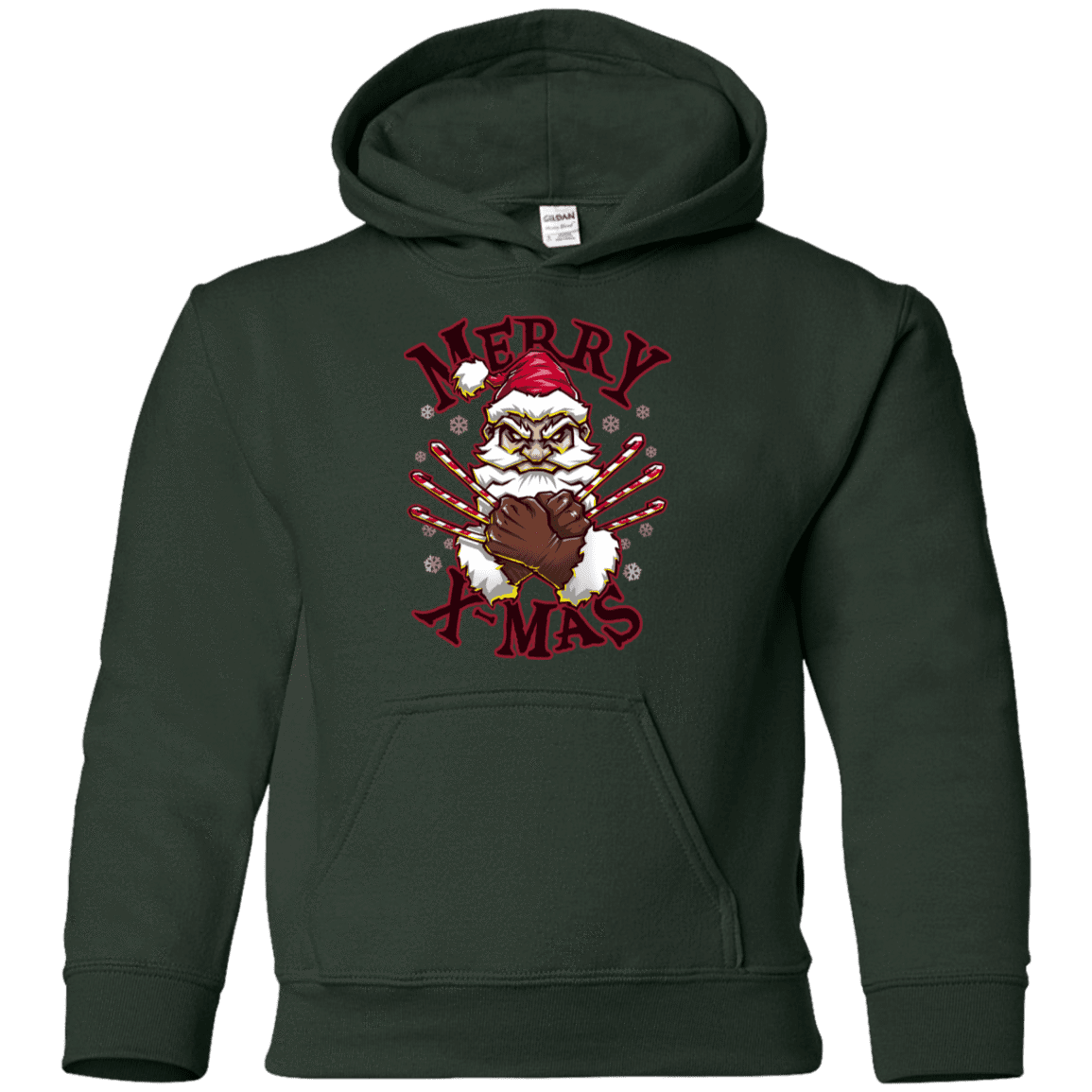 Sweatshirts Forest Green / YS Merry X-Mas Youth Hoodie