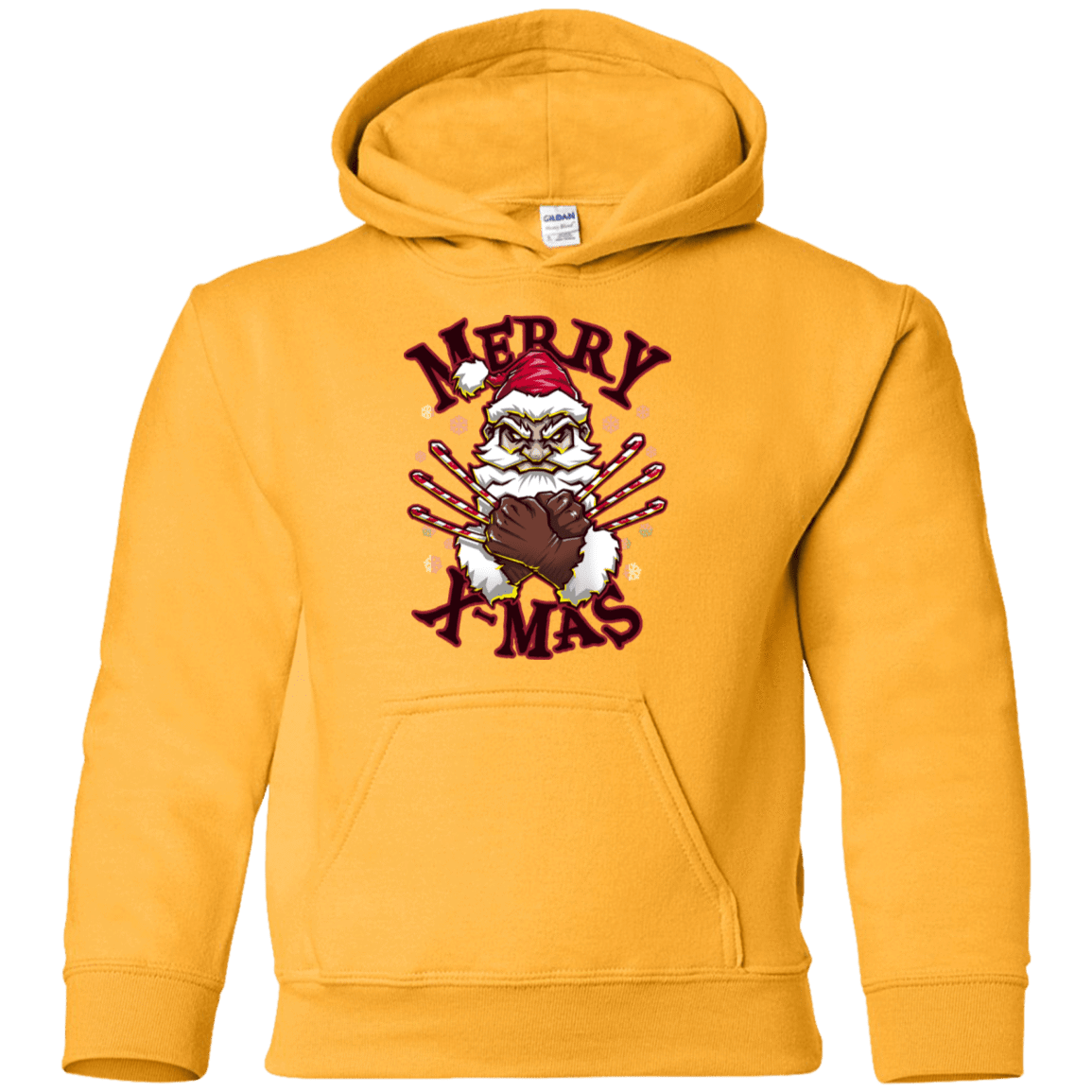 Sweatshirts Gold / YS Merry X-Mas Youth Hoodie