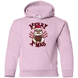 Sweatshirts Light Pink / YS Merry X-Mas Youth Hoodie