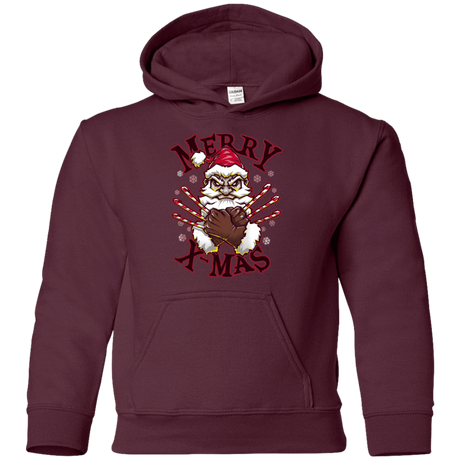 Sweatshirts Maroon / YS Merry X-Mas Youth Hoodie