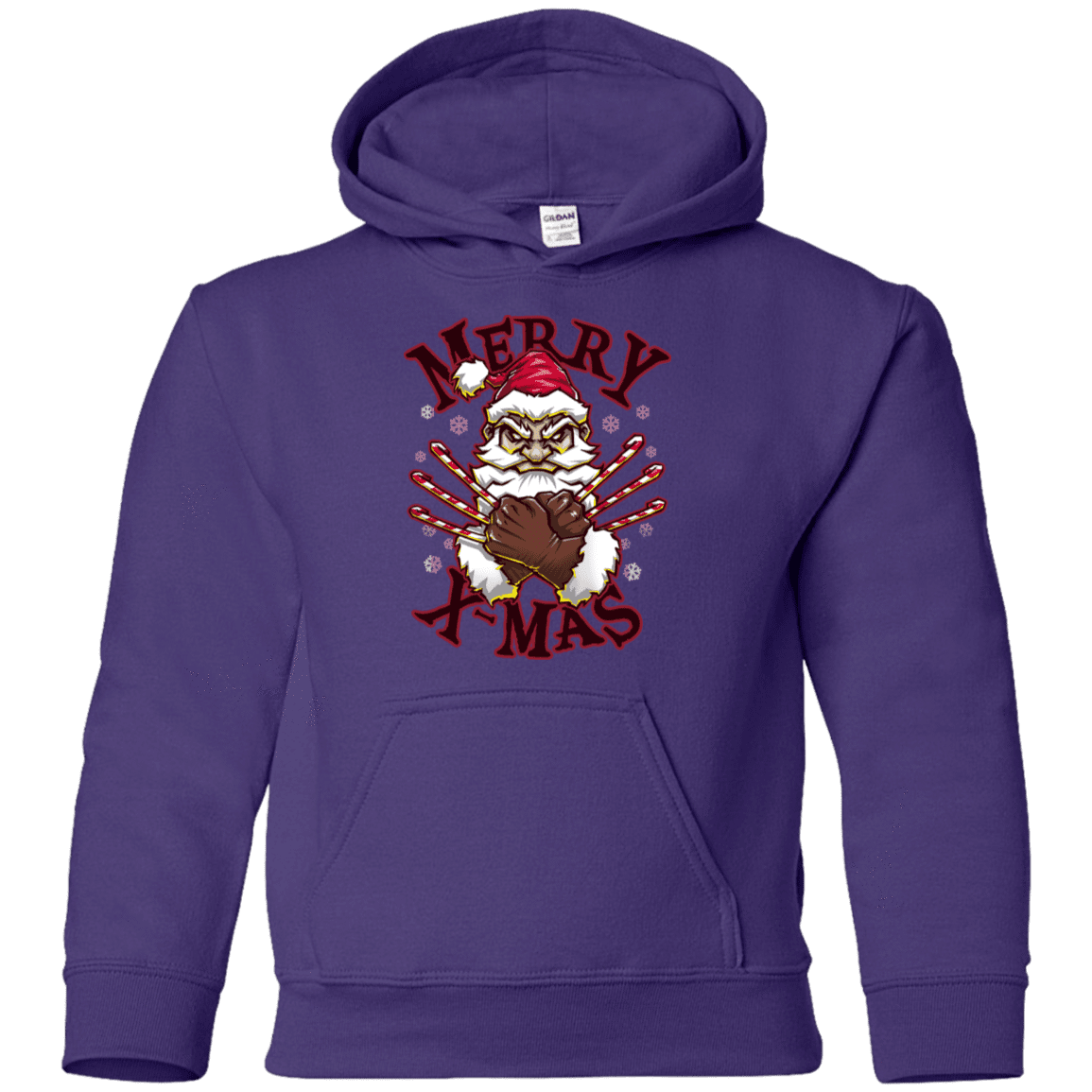 Sweatshirts Purple / YS Merry X-Mas Youth Hoodie