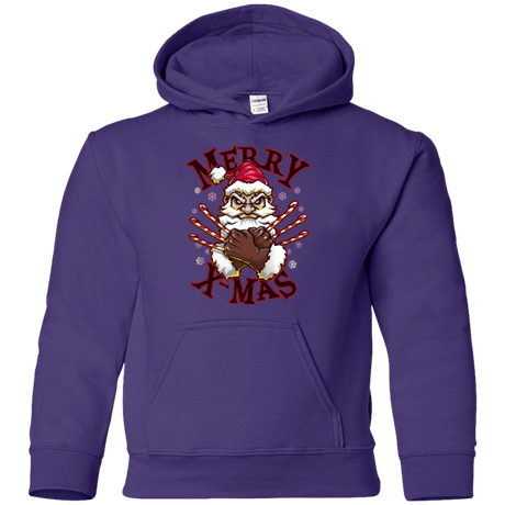 Sweatshirts Purple / YS Merry X-Mas Youth Hoodie