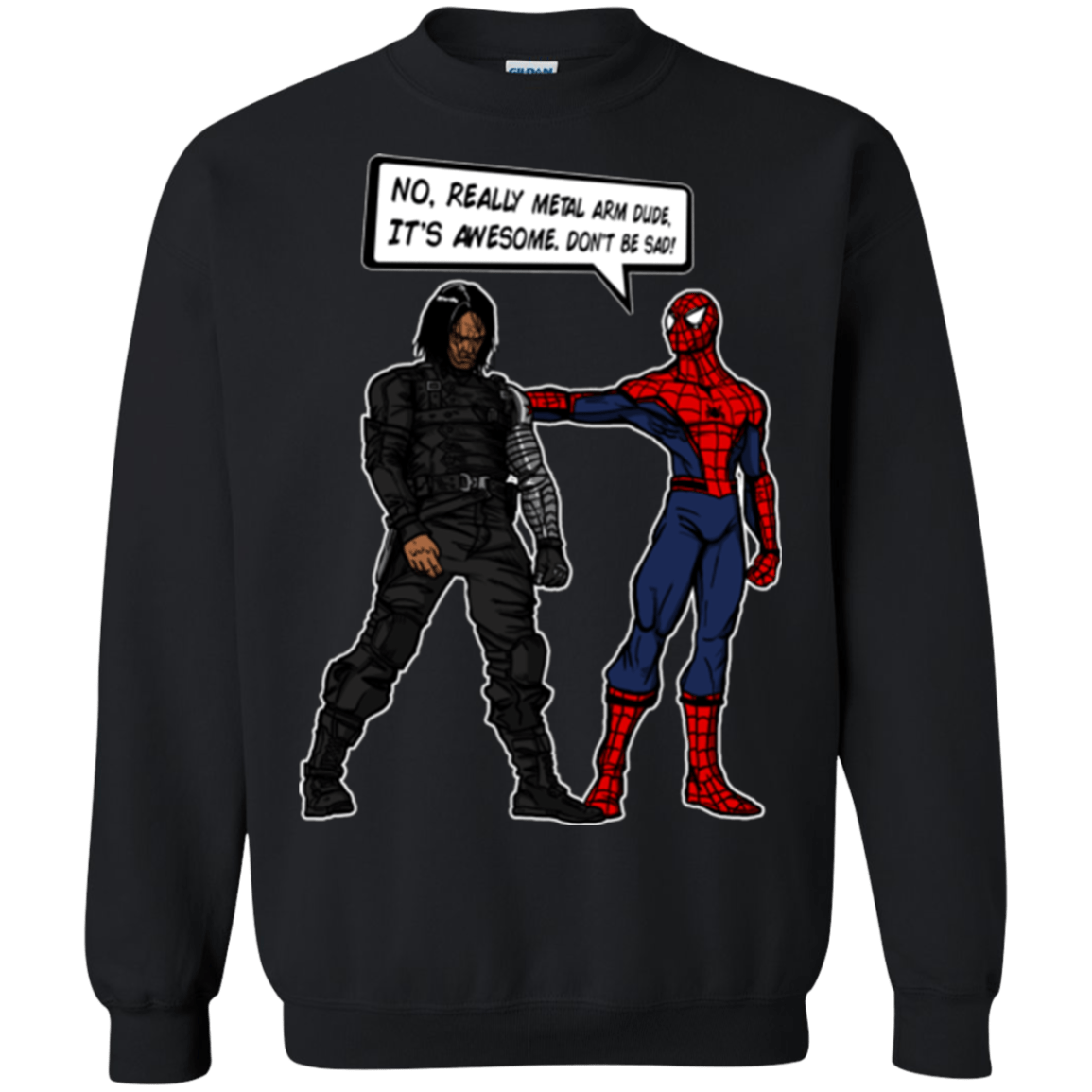 Sweatshirts Black / Small Metal Arm Dude Crewneck Sweatshirt