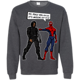 Sweatshirts Dark Heather / Small Metal Arm Dude Crewneck Sweatshirt