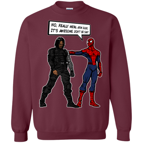 Sweatshirts Maroon / Small Metal Arm Dude Crewneck Sweatshirt