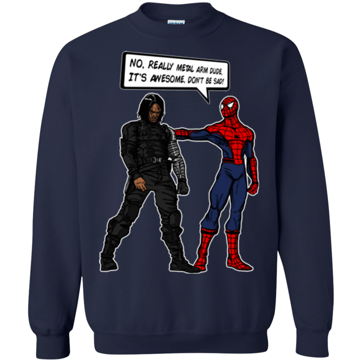 Sweatshirts Navy / Small Metal Arm Dude Crewneck Sweatshirt