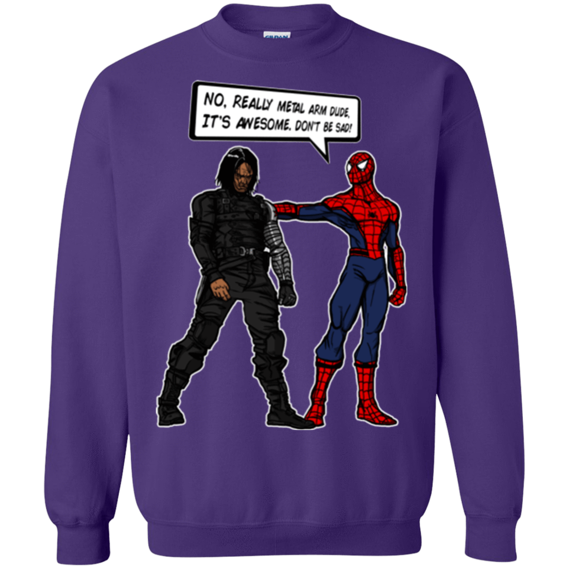 Sweatshirts Purple / Small Metal Arm Dude Crewneck Sweatshirt
