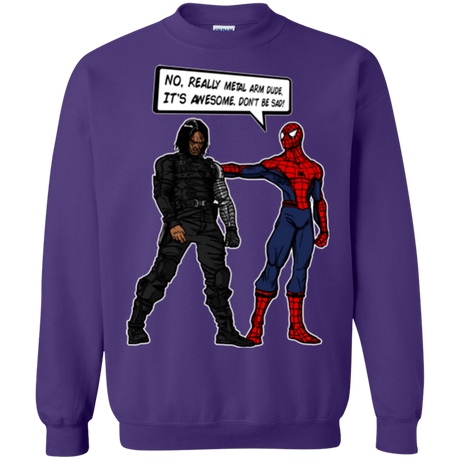 Sweatshirts Purple / Small Metal Arm Dude Crewneck Sweatshirt