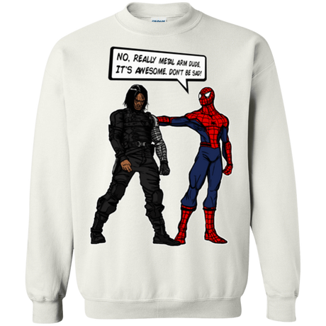 Sweatshirts White / Small Metal Arm Dude Crewneck Sweatshirt