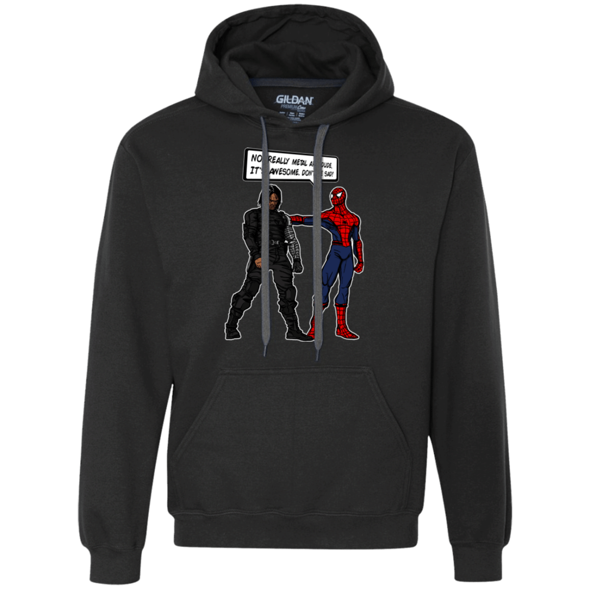 Sweatshirts Black / Small Metal Arm Dude Premium Fleece Hoodie