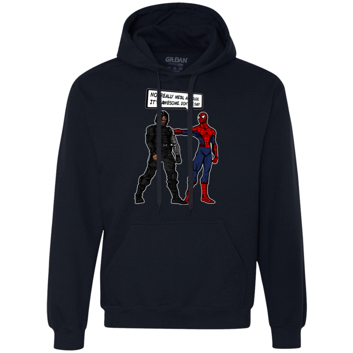 Sweatshirts Navy / Small Metal Arm Dude Premium Fleece Hoodie