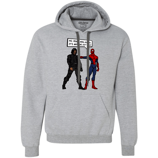 Sweatshirts Sport Grey / Small Metal Arm Dude Premium Fleece Hoodie