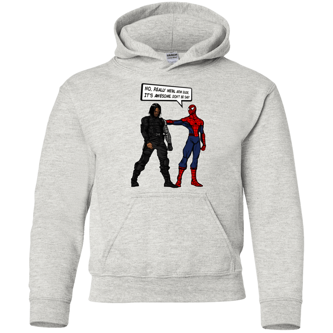 Sweatshirts Ash / YS Metal Arm Dude Youth Hoodie
