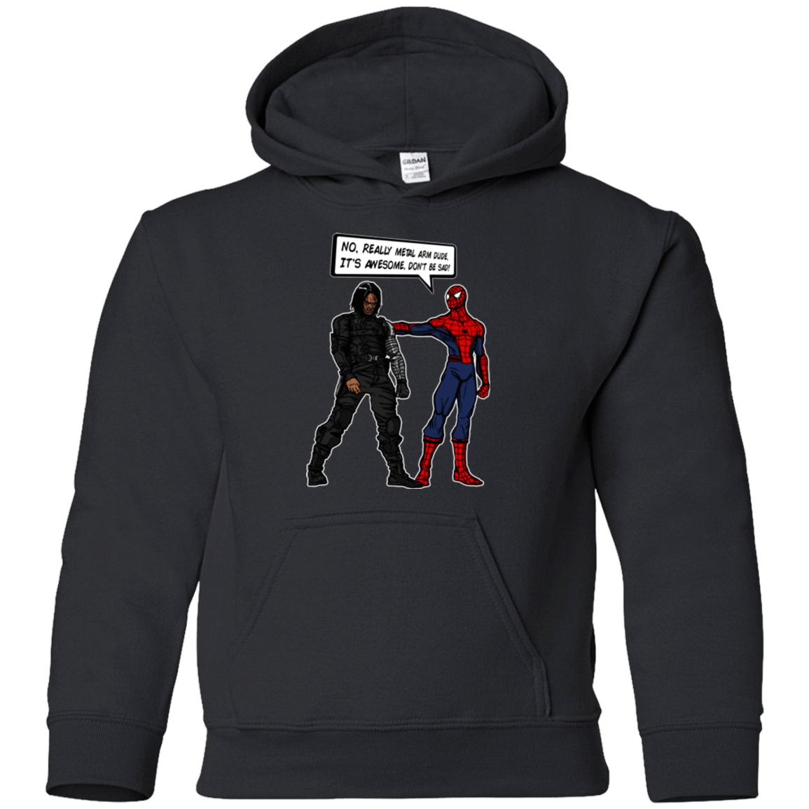 Sweatshirts Black / YS Metal Arm Dude Youth Hoodie