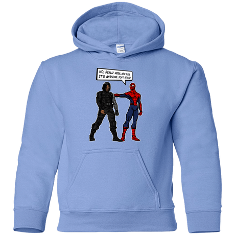 Sweatshirts Carolina Blue / YS Metal Arm Dude Youth Hoodie