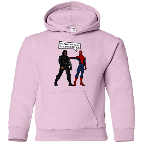 Sweatshirts Light Pink / YS Metal Arm Dude Youth Hoodie