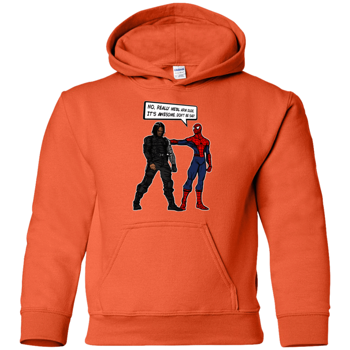 Sweatshirts Orange / YS Metal Arm Dude Youth Hoodie