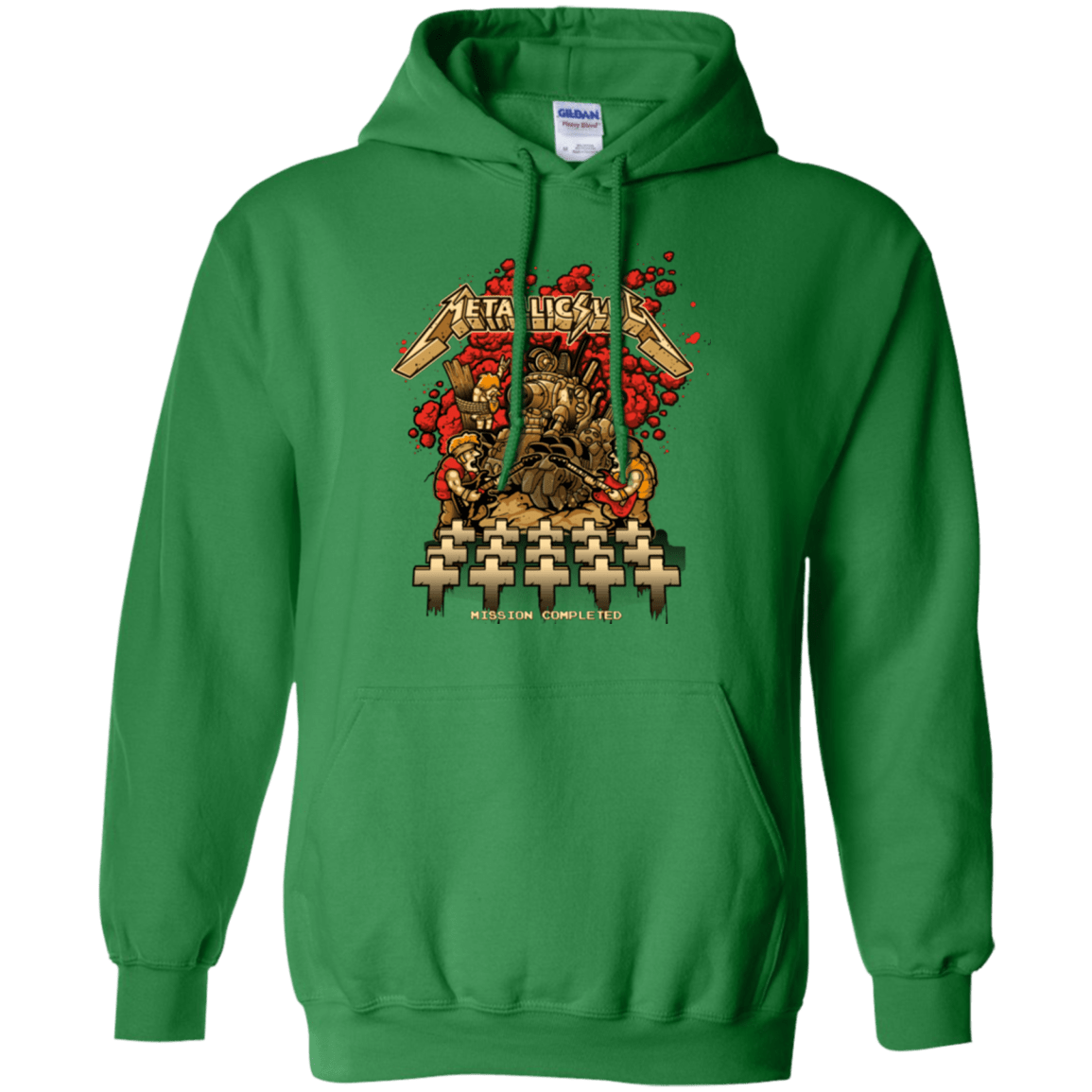 Sweatshirts Irish Green / Small METALLIC SLUG Pullover Hoodie