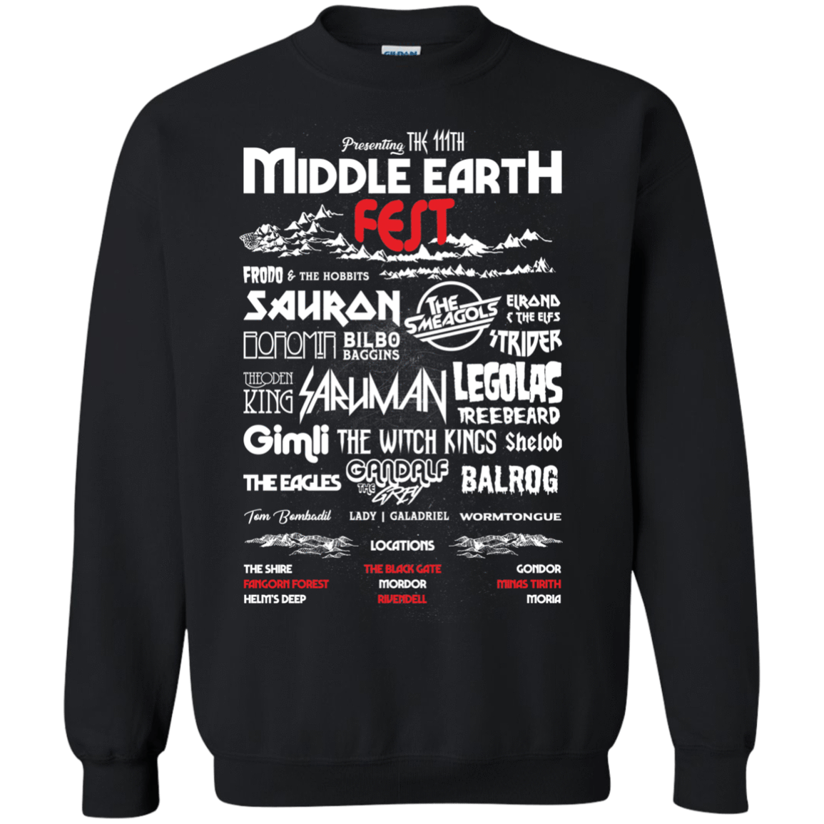 Sweatshirts Black / S Middle Earth Fest Crewneck Sweatshirt