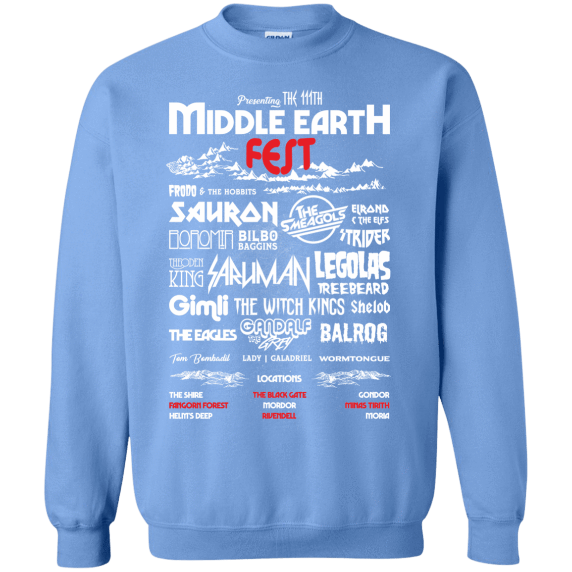 Sweatshirts Carolina Blue / S Middle Earth Fest Crewneck Sweatshirt