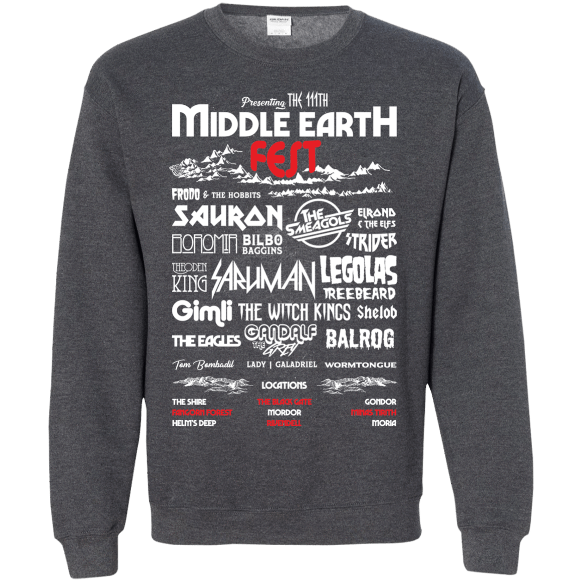 Sweatshirts Dark Heather / S Middle Earth Fest Crewneck Sweatshirt