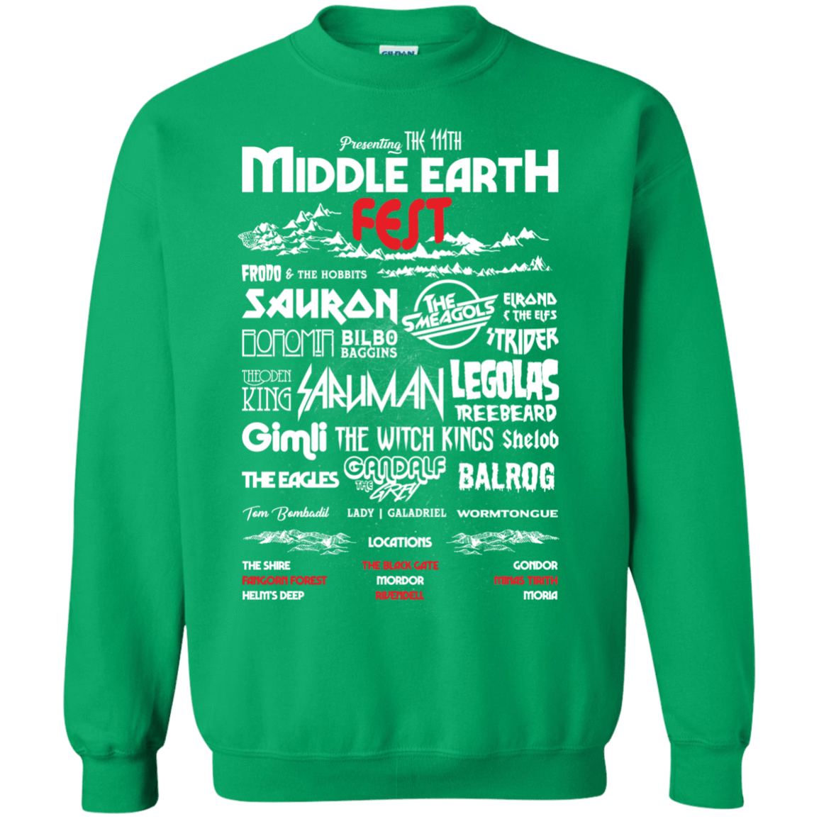 Sweatshirts Irish Green / S Middle Earth Fest Crewneck Sweatshirt