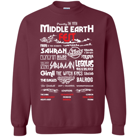 Sweatshirts Maroon / S Middle Earth Fest Crewneck Sweatshirt