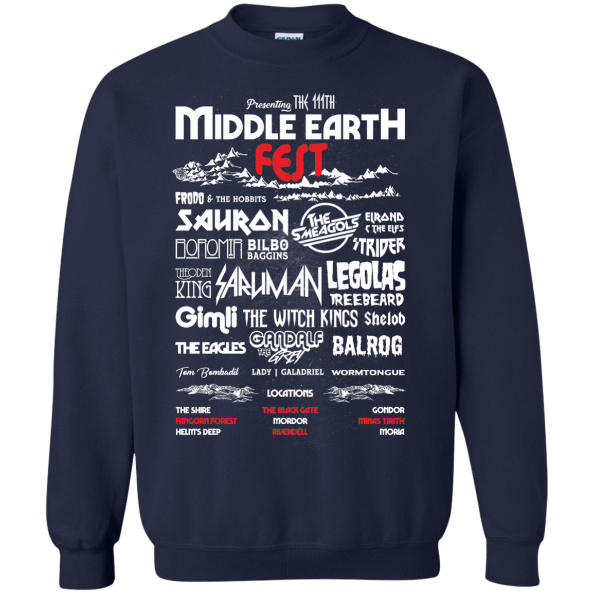 Sweatshirts Navy / S Middle Earth Fest Crewneck Sweatshirt