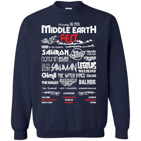 Sweatshirts Navy / S Middle Earth Fest Crewneck Sweatshirt