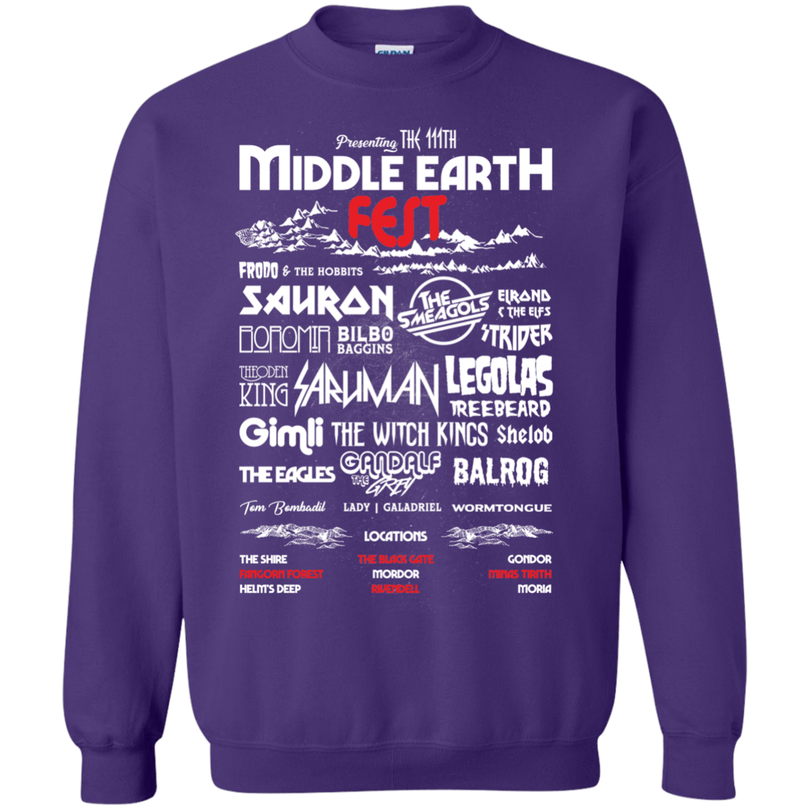 Sweatshirts Purple / S Middle Earth Fest Crewneck Sweatshirt