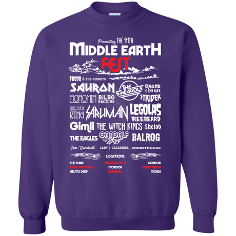 Sweatshirts Purple / S Middle Earth Fest Crewneck Sweatshirt